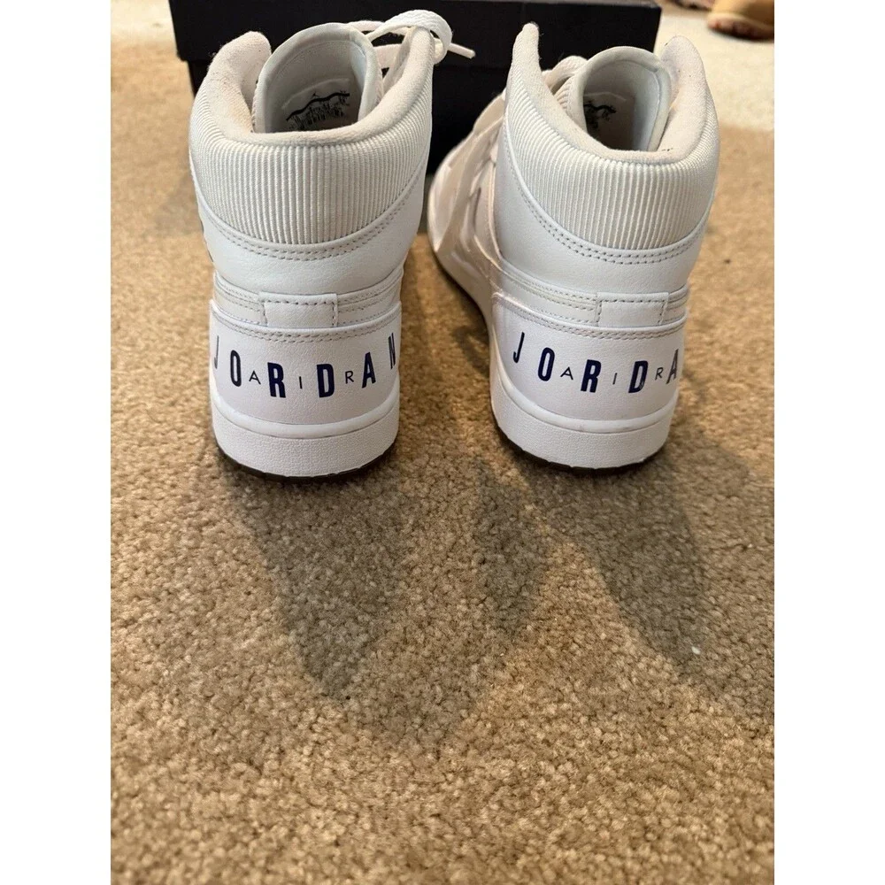 Mens Air Jordan 1 Mid White/Concord-White BQ 6578-100 Size 10 W/ Box